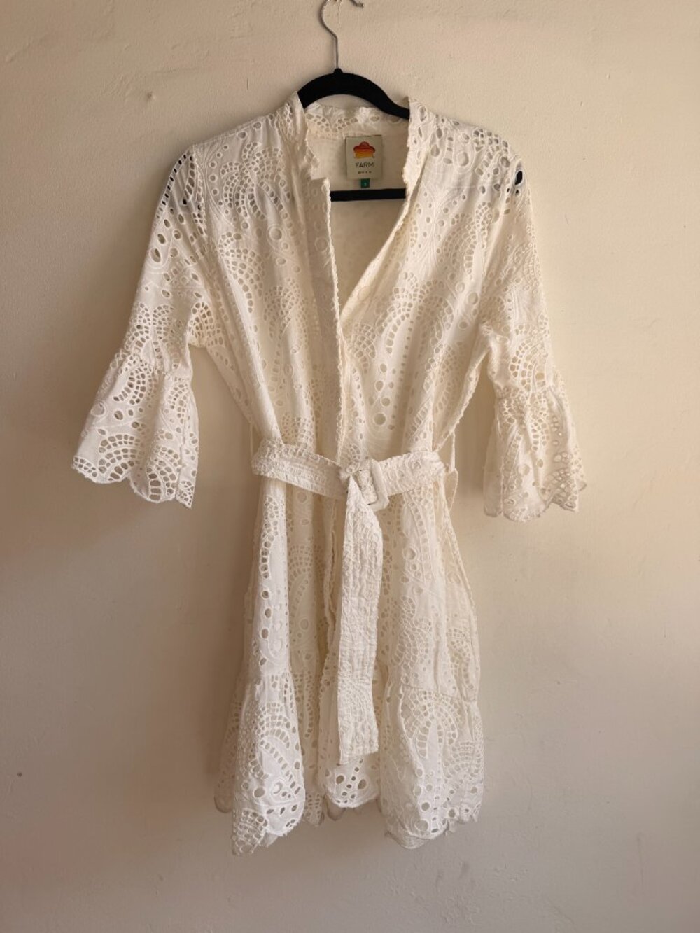 FARM Rio Eyelet Mini Dress